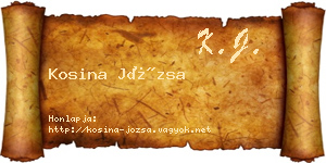 Kosina Józsa névjegykártya